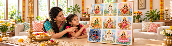 The 9 Forms of Maa Durga: A Simple Guide for Children