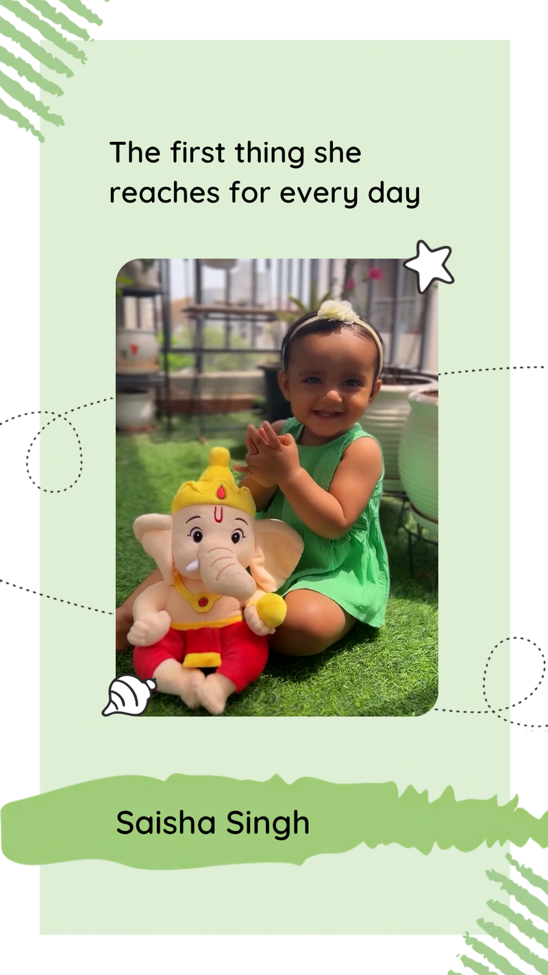A girl showing her Divine Plush