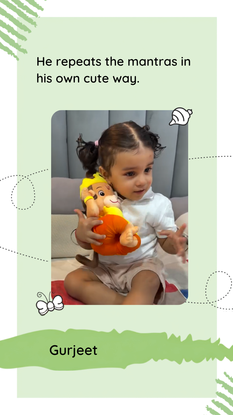 A girl showing her Divine Plush