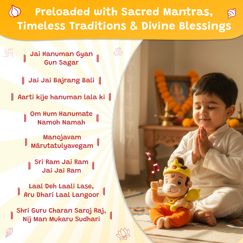 Divine Plush Toys - Mantra Chanting Hanuman WonderBuddy India