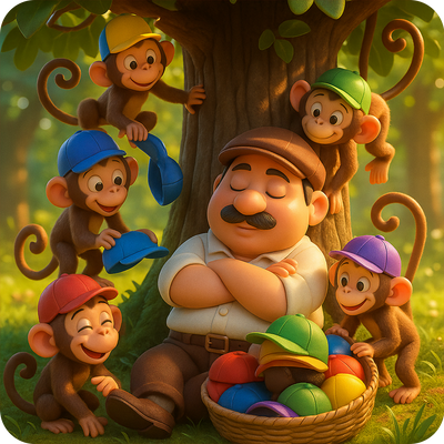 The Cap-Seller And The Monkeys