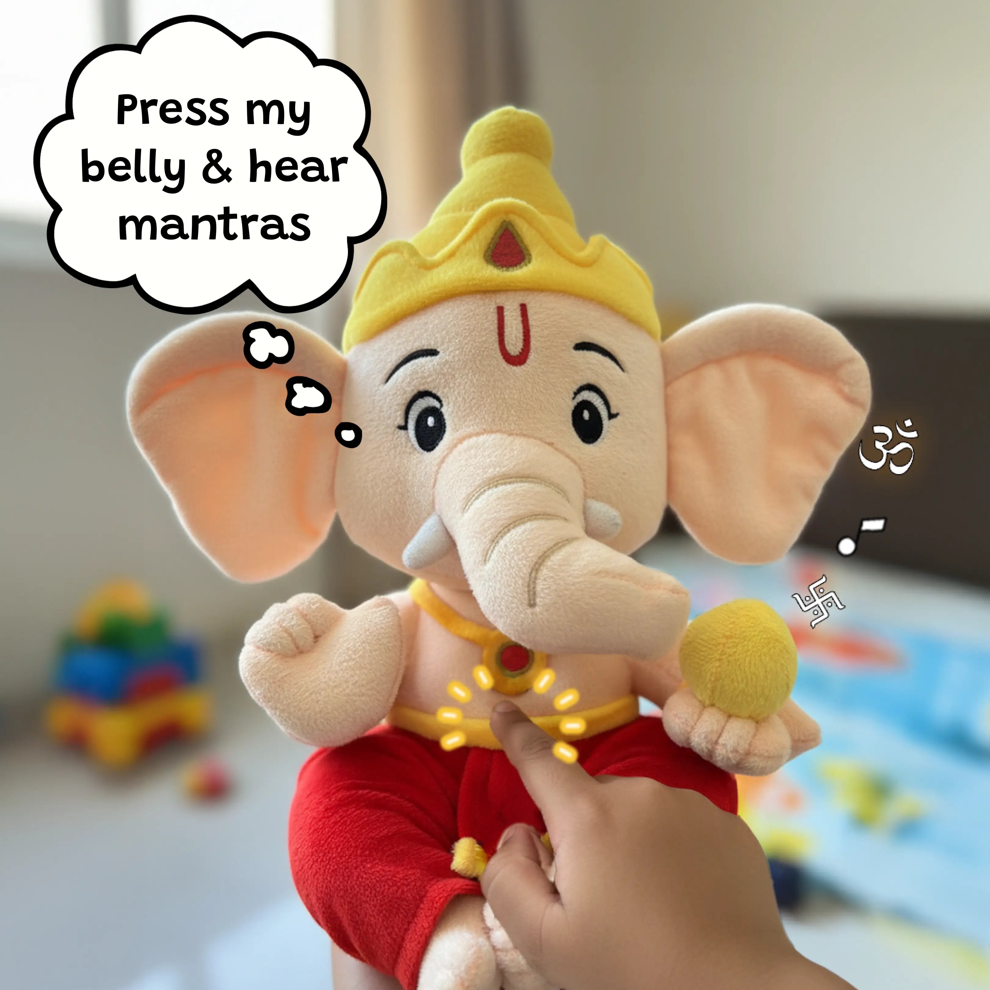 Divine Plush Toys - Mantra Chanting Ganesha WonderBuddy India