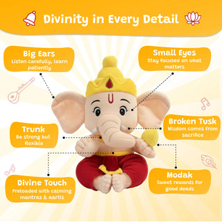 Divine Plush Toys - Mantra Chanting Ganesha WonderBuddy India