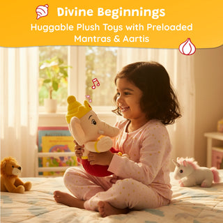Divine Plush Toys - Mantra Chanting Ganesha WonderBuddy India