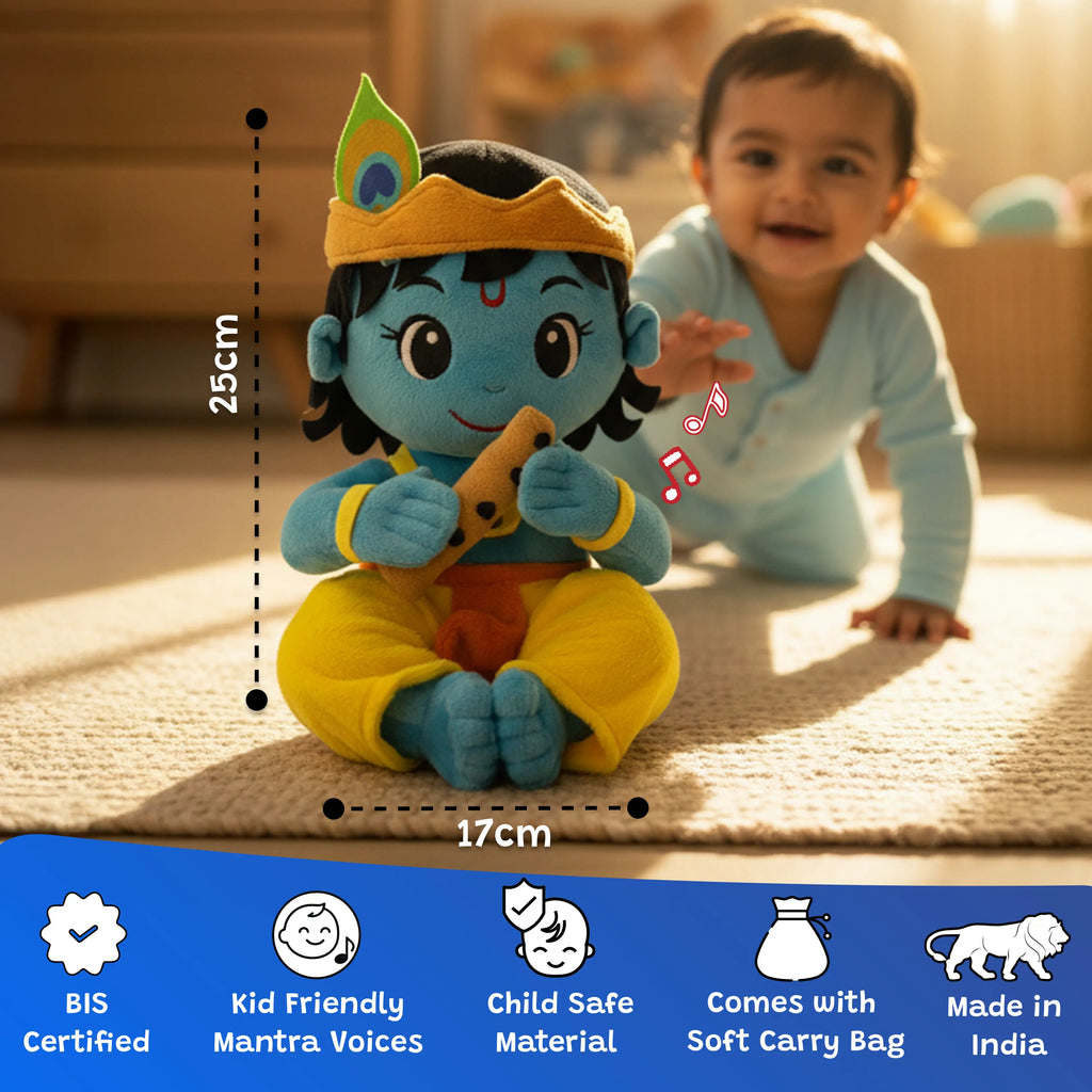 Divine Plush Toys - Mantra Chanting Krishna WonderBuddy India