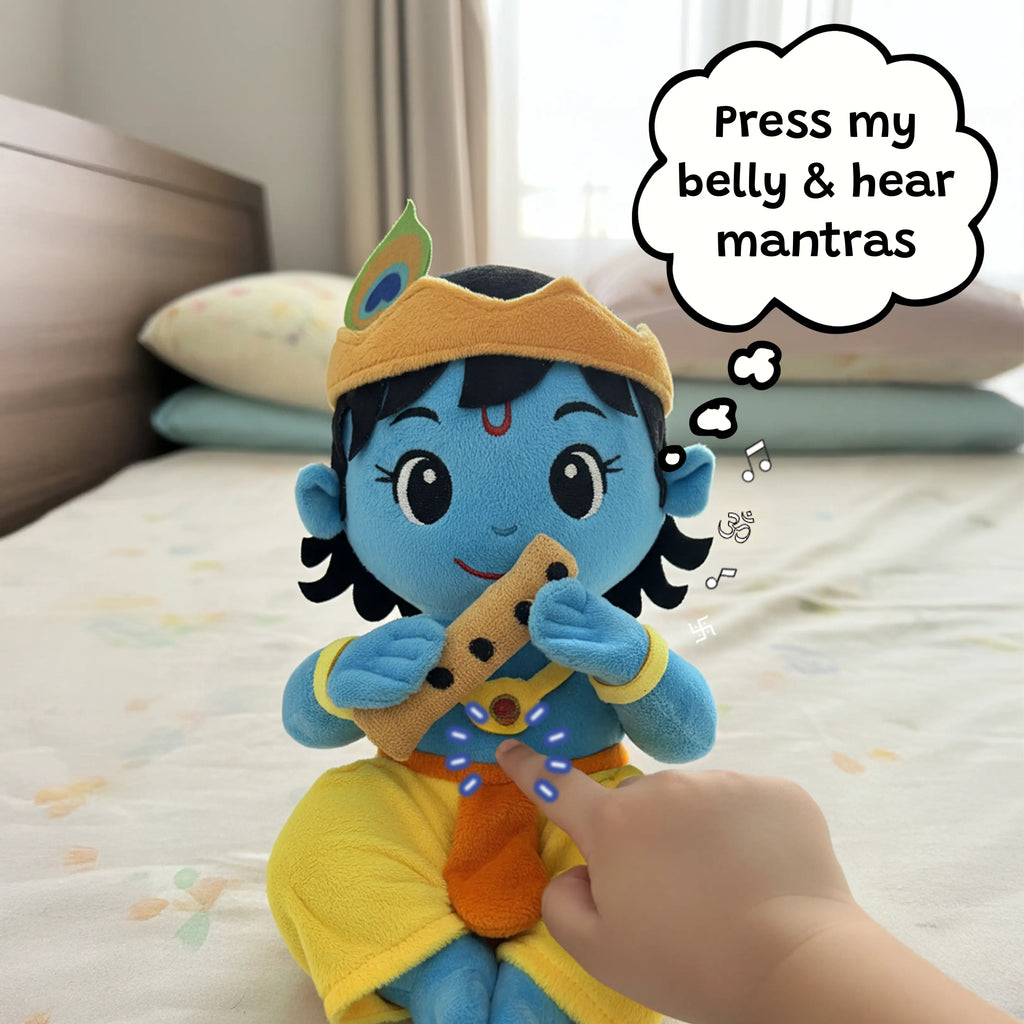 Divine Plush Toys - Mantra Chanting Krishna WonderBuddy India