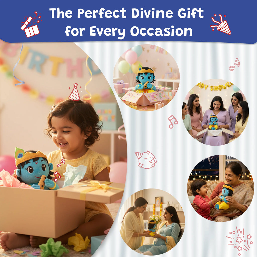Divine Plush Toys - Mantra Chanting Krishna WonderBuddy India