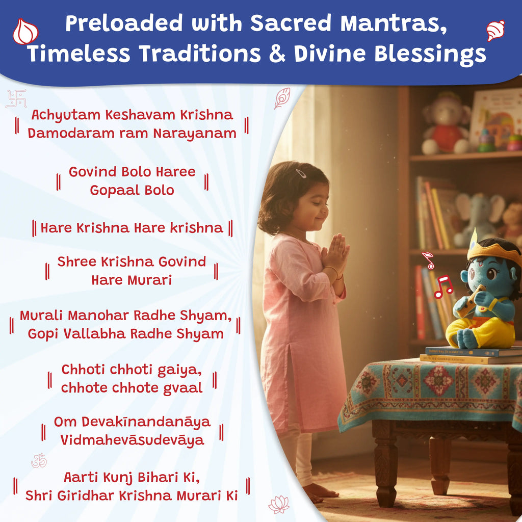 Divine Plush Toys - Mantra Chanting Krishna WonderBuddy India