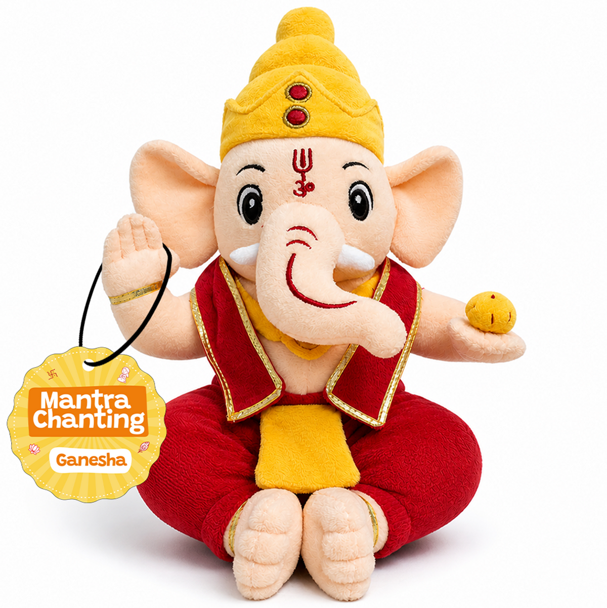 Divine Plush Toys - Mantra Chanting Ganesha (28 cm)