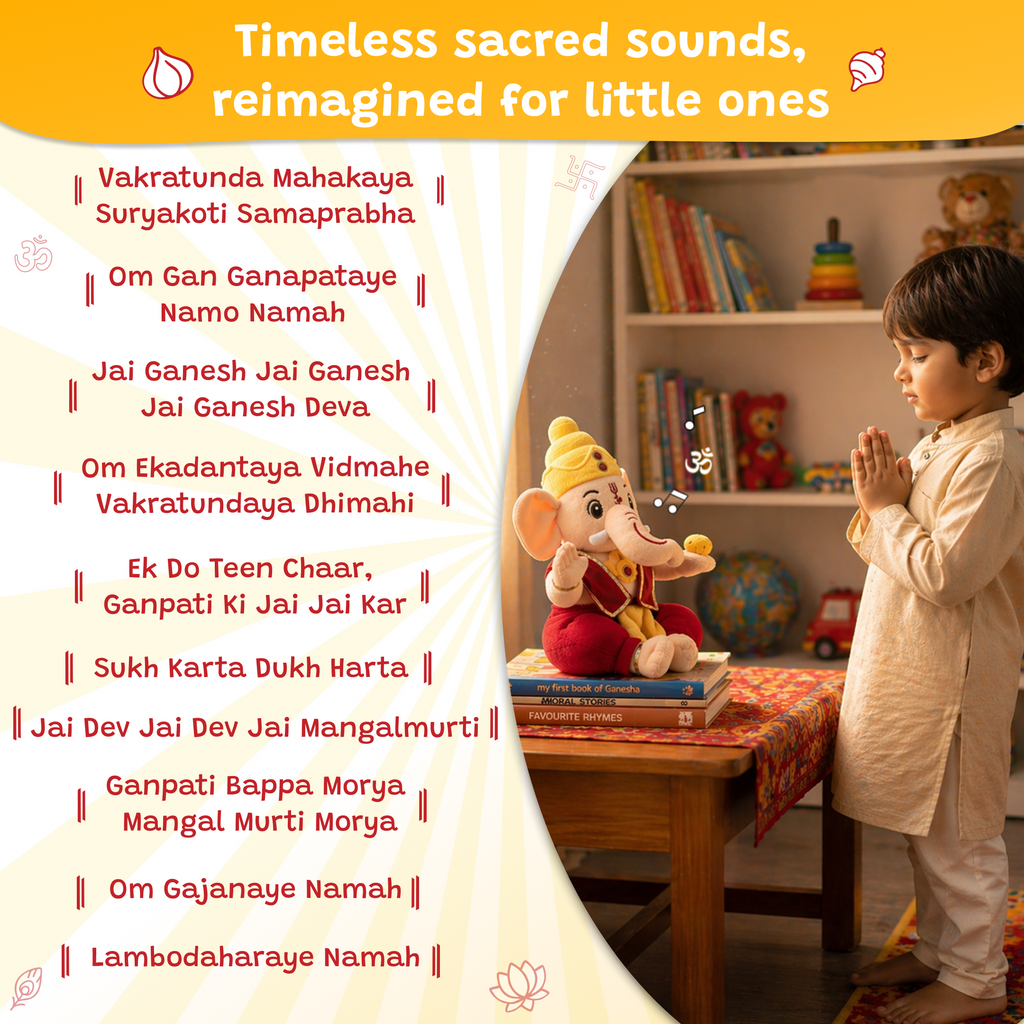 Divine Plush Toys - Mantra Chanting Ganesha (28cm)
