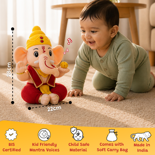 Divine Plush Toys - Mantra Chanting Ganesha (28 cm)