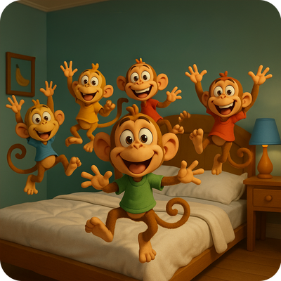 Five Little Monkeys Jumping On The Bed