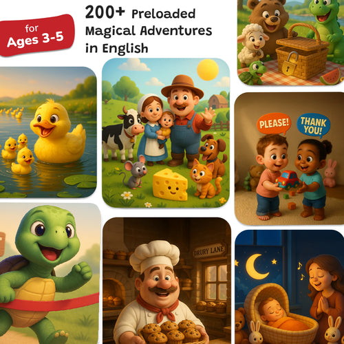 StoryBox Mini- Tiger (Ages 3-5, Without Mic) WonderBuddy India